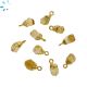 Citrine Rough Shape Charm 8x5 - 9x6 Mm Electroplated 
