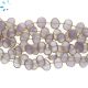 Sterling Silver Gold Plated Bezel Set Purple Chalcedony Coin Drill Nugget 12x16 - 13x17 mm