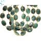 Sterling Silver Gold Plated Bezel Set Raw Emerald Nugget 14x12 - 15x12mm 