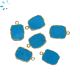 Howlite Turquoise Slice Charm 14x12 - 15x12Mm Electroplated 