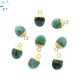 Raw Emerald  Oval Shape 9.5x8 - 10x8 mm Electroplated 