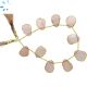 Pink Chalcedony Top Drill Slice Gold Electroplated 16-18Mm
