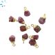 Ruby Rough Shape Charm 8x5 - 9x6 Mm Electroplated 