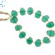 Green Onyx Coin Drill Slice Gold Electroplated 16x12 - 17x12mm