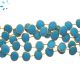 Sterling Silver Gold Plated Bezel Set Turquoise Howlite Coin Drill Nugget 11x14 - 13x16 mm