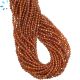  Hessonite Garnet Faceted Round Beads 3mm