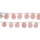 Guava Quartz Pear Shape Faceted Beads 11x8 - 12x9mm