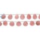 Guava Quartz Heart Shape Faceted Beads 9x9 - 10x10mm 