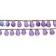 Purple Cubic Zirconia Drop Shape Faceted Beads 8x5 - 10x6mm 