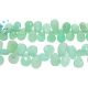 Chrysoprase Faceted Pear Beads  10x7 - 13x7Mm 