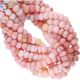 Pink Opal Smooth Rondelle  Beads 7 - 8 mm 