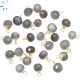 Gray Moonstone Onion Shape Electroplated 6 - 7 mm 