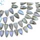 Labradorite Faceted Half Marquise Shape Beads 14x8 - 15x8 mm 