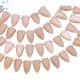 Peach Moonstone Faceted Half Marquise Shape Beads 13x8 - 15x9 mm 