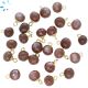 Brown Moonstone Onion Shape Electroplated 6 -7 mm 