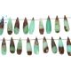 Chrysoprase Max Drop Shape Faceted Beads 21x6 - 23x6mm