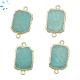 Amazonite Organic Connector 15x11 - 16x12 mm Electroplated 