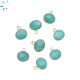 Amazonite Faceted Oval Shape 11x9mm Gold Electroplated Charm 