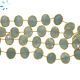  Sterling Silver Gold Plated Bezel Set Aquamarine Coin Drill Nugget 16x12mm 