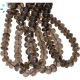 Smoky Quartz Faceted Rondelle  Beads   7Mm