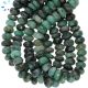 Raw Emerald Faceted Rondelle  Beads  9.5 - 10Mm