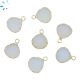 White Druzy Heart Shape 10 - 11 mm Electroplated 
