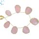 Pink Druzy Top Drill Slice Gold Electroplated 22x15 - 31x25 mm 