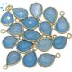 Blue Chalcedony Pear Shape Charm 7x9-8x10mm 