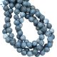 Blue Coral Smooth Round Beads 8 mm