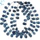 Blue Kyanite Faceted Drop Beads 9x5 mm