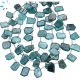 Blue Kyanite Faceted Organic Slices Beads 9x6 - 10x7mm