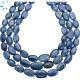 Blue Kyanite Smooth Oval Beads Graduated 8x5 - 13x9 mm
