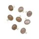 Brown Moonstone Faceted Oval Shape 10x8mm Gold Electroplated Charm 