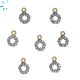  Charm Natural Zircon 0.12 cwt Gold Plated Over Sterling Silver 6mm SET OF 2