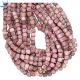 Rhodonite Faceted Box Shape Beads 4x4 mm 