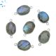 Labradorite Faceted Oval Connector 15x12mm  