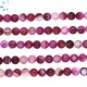 Fuchsia Faceted Round Dyed Agate Beads 8mm 
