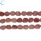 Strawberry Quartz Step Cut Nugget Beads  12x10 - 13x10mm