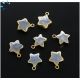 White Mystic  Chalcedony Star Shape 10x10 mm Electroplated 