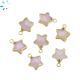 Pink Chalcedony Star Shape 10x10 mm Electroplated 