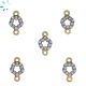 natural white zircon charm connector wholesale