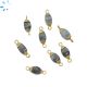 Tourmaline Quartz Puff Marquise Connector 10x5 Mm Electroplated 
