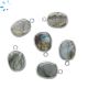 Labradorite Faceted Oval Bezel Charm 15x12 mm  