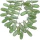 Green Kyanite Faceted Long Pear Beads 17.5x7.5 - 11x8 mm