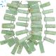 Green Kyanite Faceted Rectangle Beads 16x5 - 19x6 mm