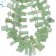Green Kyanite Faceted Rectangle Beads 14x5 -13x7 mm