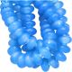 Blue Chalcedony Faceted Rondelle Large Hole Size Beads 14 mm - 3 mm Drill Hole 
