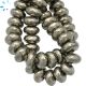 Pyrite Faceted Rondelle Large Hole Size Beads 14 mm - 2.5 mm Drill Hole 