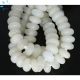 White Chalcedony Faceted Rondelle Large Hole Size Beads 14 mm - 4 mm Drill Hole 
