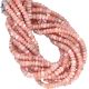 Rhodochrosite Faceted Rondelle Large Hole Size Beads 4  - 4.5mm - 0.8 |1 mm Drill Hole 